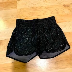 ZYIA Black Sparkle Athletic Shorts